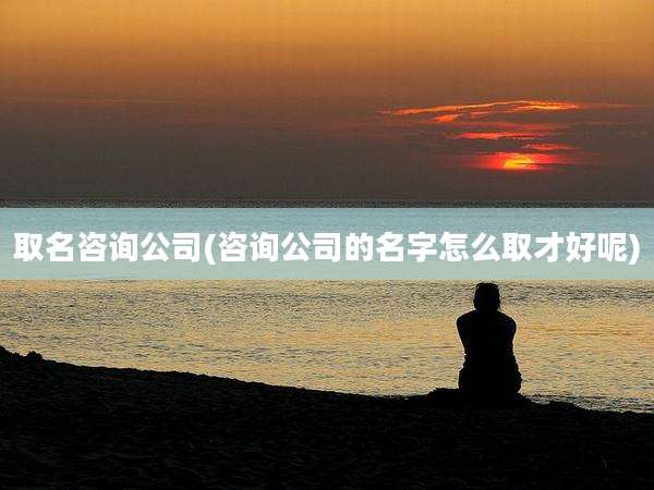 取名咨询公司(咨询公司的名字怎么取才好呢)
