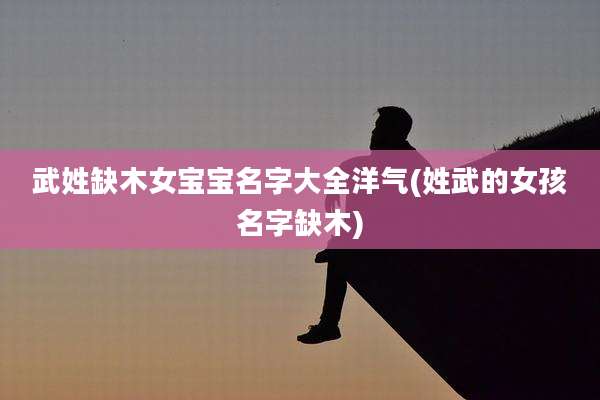 武姓缺木女宝宝名字大全洋气(姓武的女孩名字缺木)