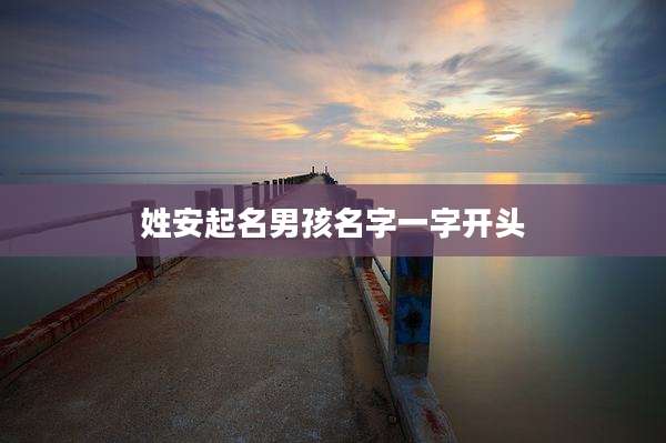 姓安起名男孩名字一字开头