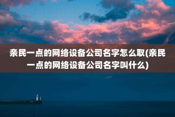亲民一点的网络设备公司名字怎么取(亲民一点的网络设备公司名字叫什么)
