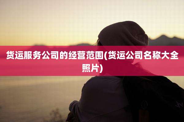 货运服务公司的经营范围(货运公司名称大全照片)