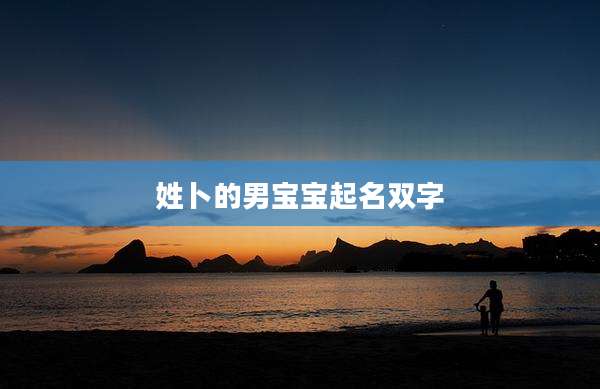 姓卜的男宝宝起名双字