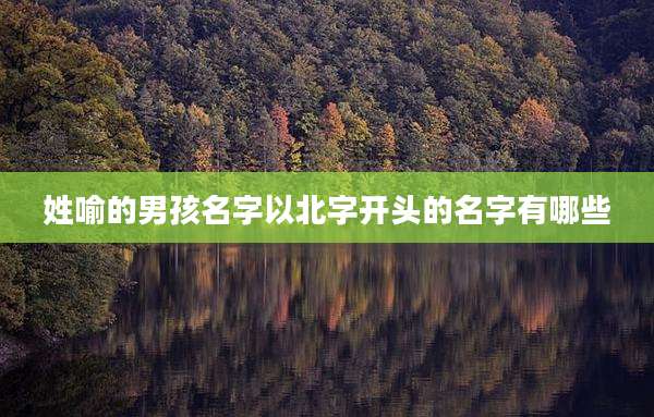 姓喻的男孩名字以北字开头的名字有哪些