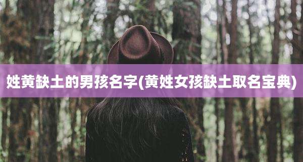 姓黄缺土的男孩名字(黄姓女孩缺土取名宝典)