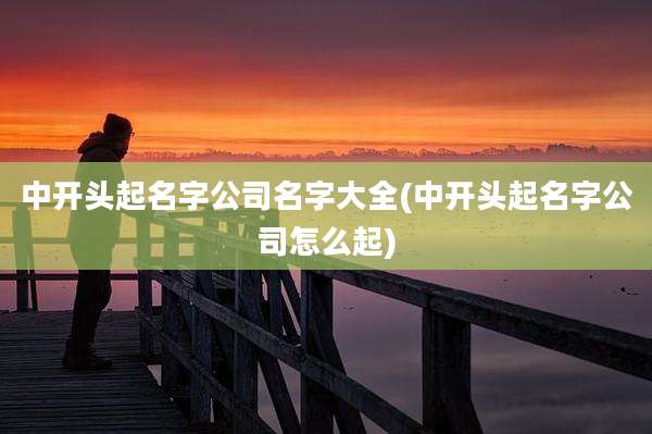 中开头起名字公司名字大全(中开头起名字公司怎么起)