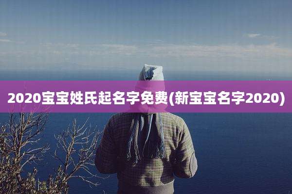 2020宝宝姓氏起名字免费(新宝宝名字2020)