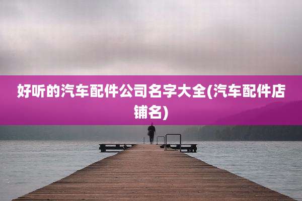 好听的汽车配件公司名字大全(汽车配件店铺名)