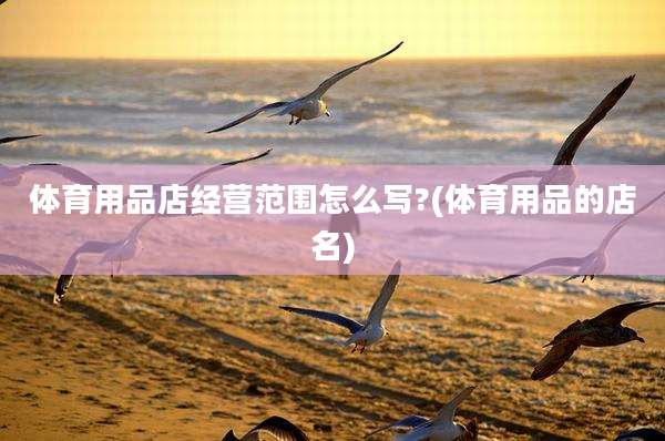 体育用品店经营范围怎么写?(体育用品的店名)