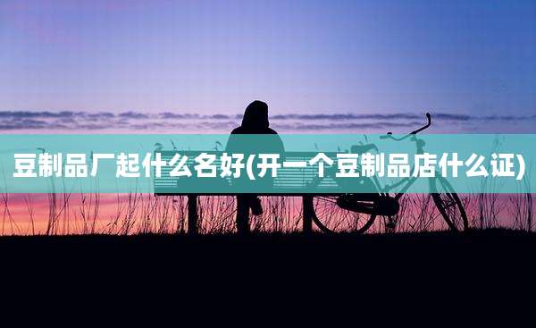 豆制品厂起什么名好(开一个豆制品店什么证)
