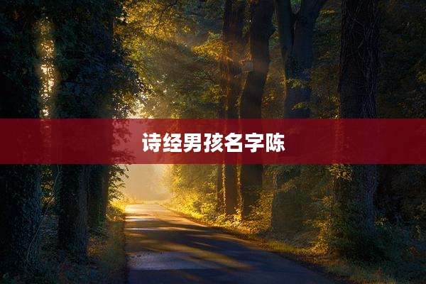 诗经男孩名字陈