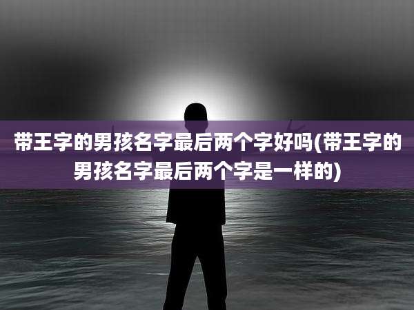 带王字的男孩名字最后两个字好吗(带王字的男孩名字最后两个字是一样的)