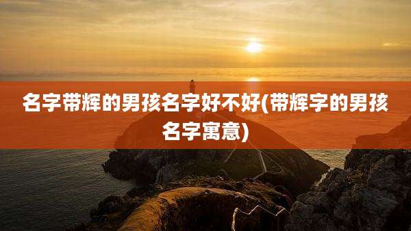 名字带辉的男孩名字好不好(带辉字的男孩名字寓意)