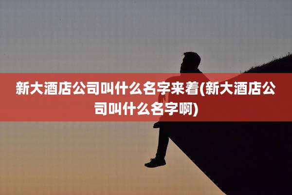 新大酒店公司叫什么名字来着(新大酒店公司叫什么名字啊)