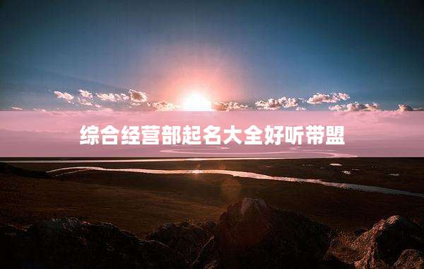 综合经营部起名大全好听带盟