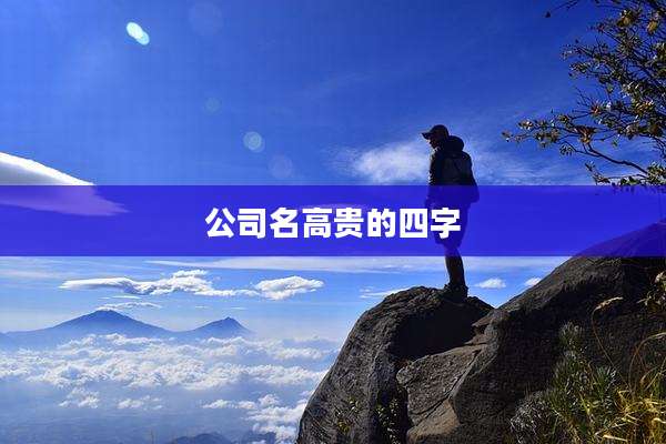 公司名高贵的四字