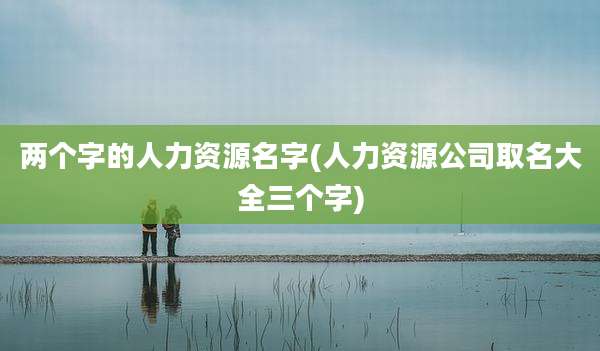 两个字的人力资源名字(人力资源公司取名大全三个字)