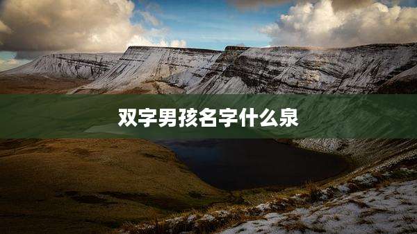 双字男孩名字什么泉
