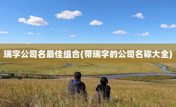瑞字公司名最佳组合(带瑞字的公司名称大全)