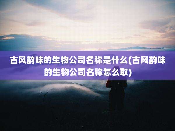 古风韵味的生物公司名称是什么(古风韵味的生物公司名称怎么取)