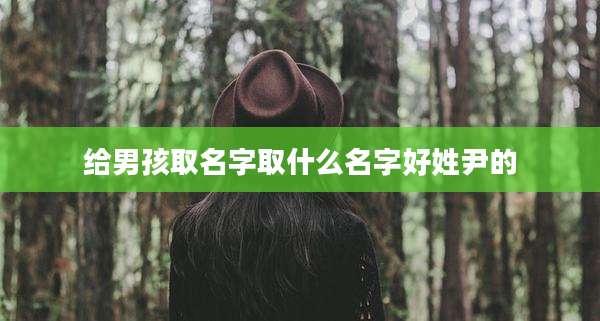 给男孩取名字取什么名字好姓尹的
