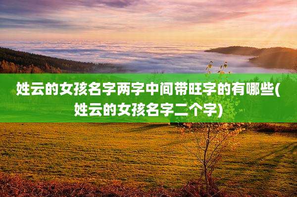 姓云的女孩名字两字中间带旺字的有哪些(姓云的女孩名字二个字)