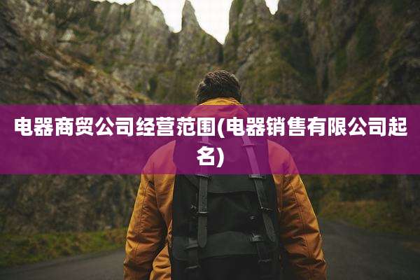 电器商贸公司经营范围(电器销售有限公司起名)