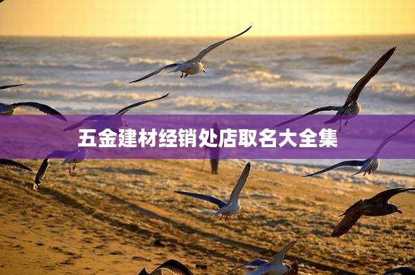 五金建材经销处店取名大全集