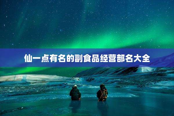 仙一点有名的副食品经营部名大全