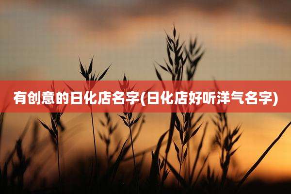有创意的日化店名字(日化店好听洋气名字)