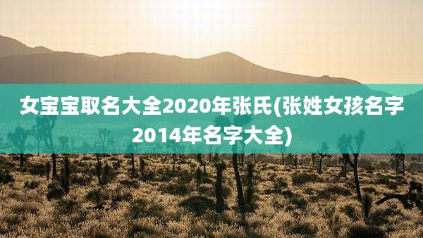 女宝宝取名大全2020年张氏(张姓女孩名字2014年名字大全)