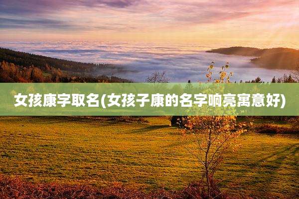 女孩康字取名(女孩子康的名字响亮寓意好)