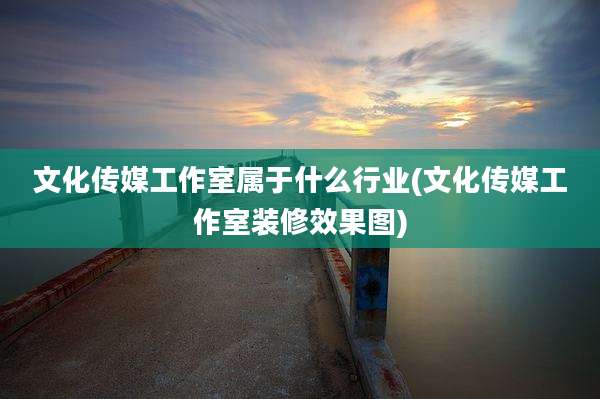 文化传媒工作室属于什么行业(文化传媒工作室装修效果图)