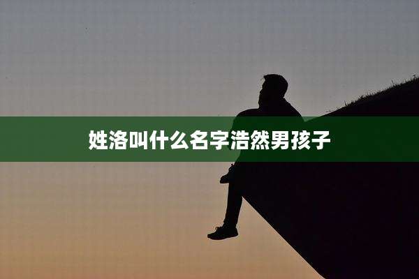 姓洛叫什么名字浩然男孩子