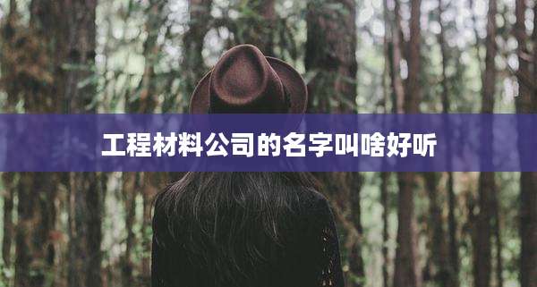 工程材料公司的名字叫啥好听