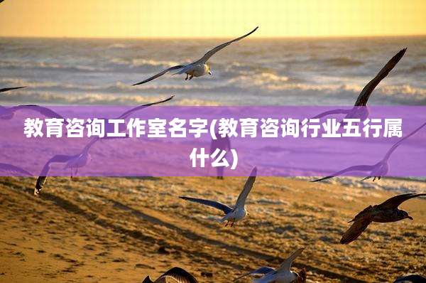 教育咨询工作室名字(教育咨询行业五行属什么)