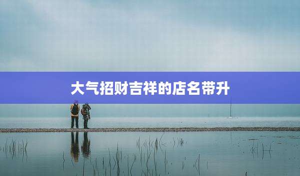大气招财吉祥的店名带升