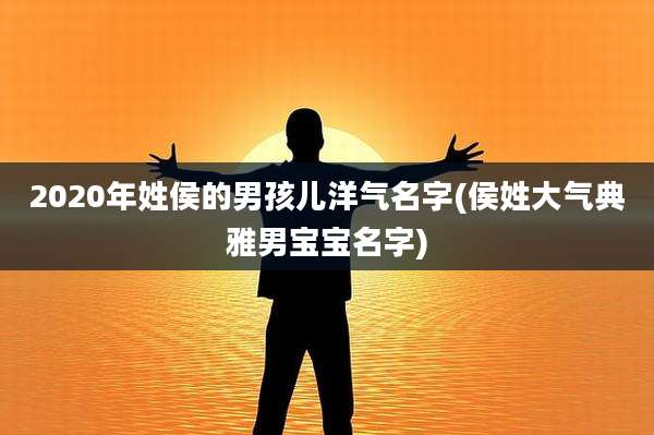 2020年姓侯的男孩儿洋气名字(侯姓大气典雅男宝宝名字)