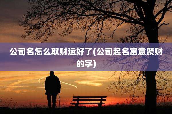 公司名怎么取财运好了(公司起名寓意聚财的字)
