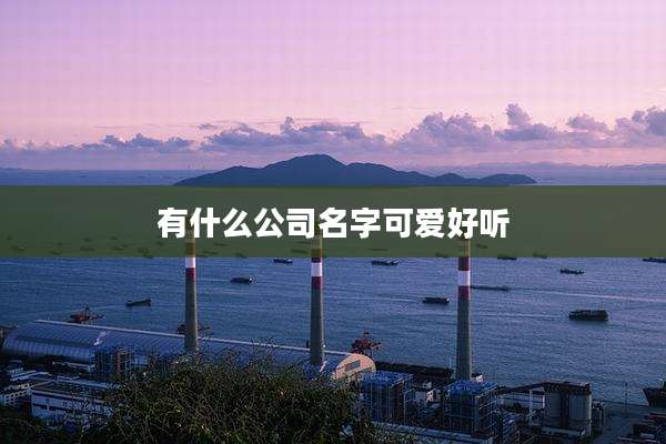 有什么公司名字可爱好听