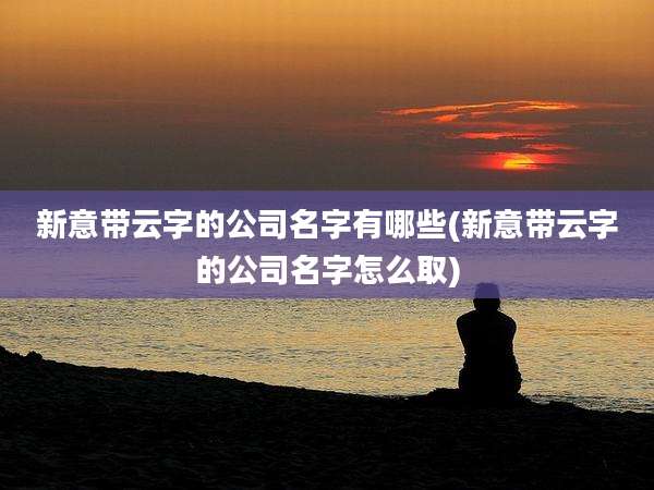 新意带云字的公司名字有哪些(新意带云字的公司名字怎么取)