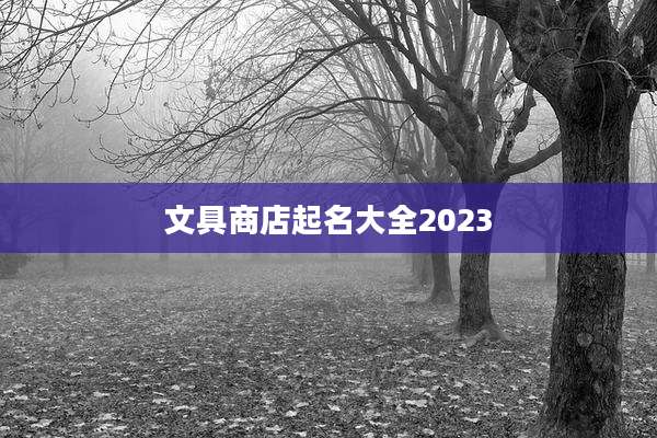 文具商店起名大全2023