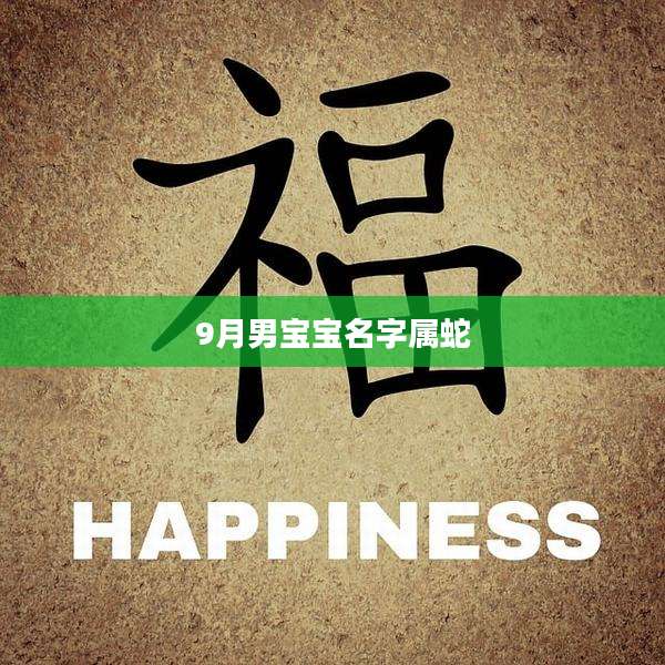 9月男宝宝名字属蛇