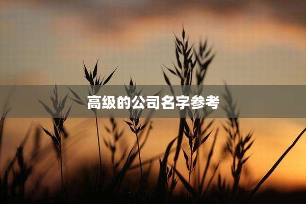 高级的公司名字参考