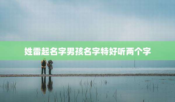 姓雷起名字男孩名字特好听两个字