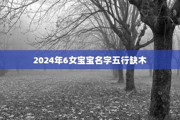 2024年6女宝宝名字五行缺木