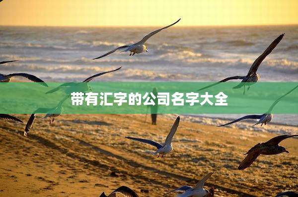 带有汇字的公司名字大全