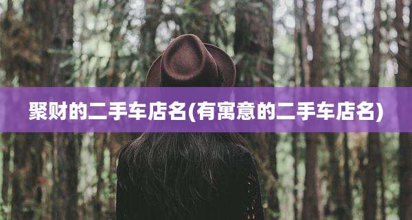 聚财的二手车店名(有寓意的二手车店名)