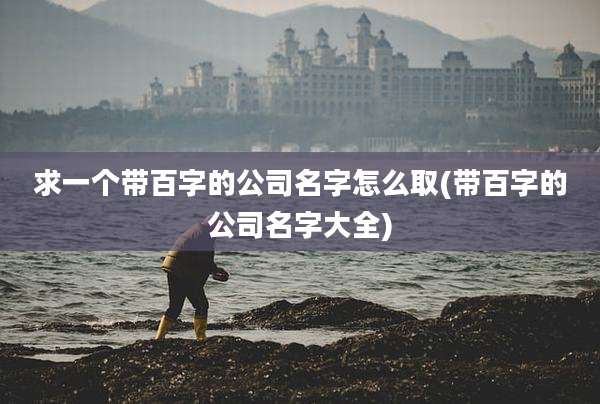 求一个带百字的公司名字怎么取(带百字的公司名字大全)