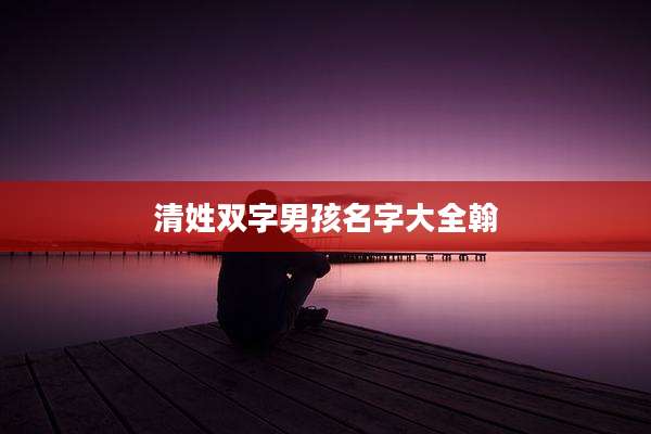 清姓双字男孩名字大全翰