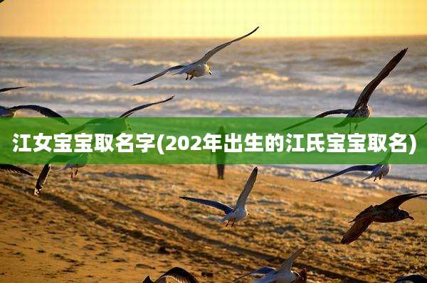 江女宝宝取名字(202年出生的江氏宝宝取名)